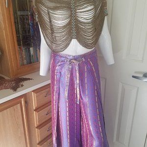 Silk Wrap-around Harem Pants